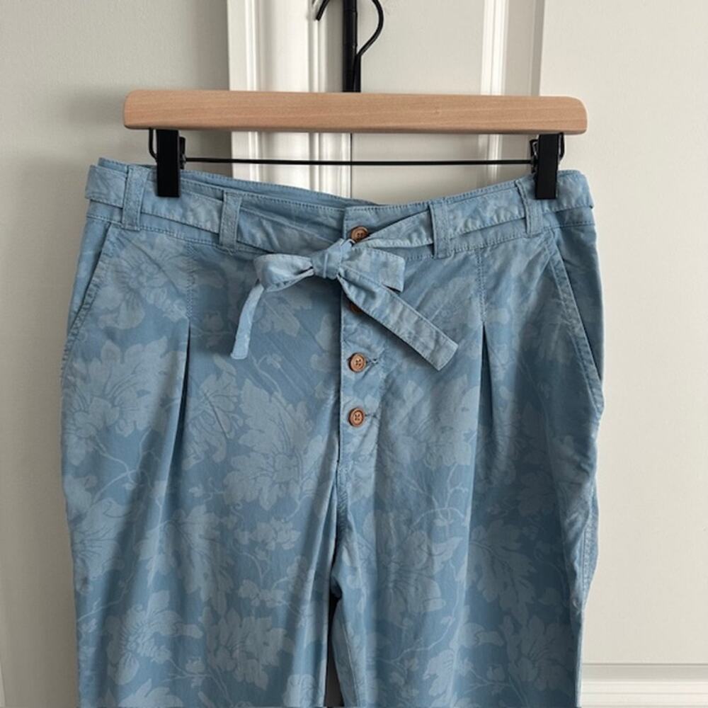 Sundance NWT Bastille Easy Pants Button-Fly Size: 6 Color: Blue Floral - Picture 3 of 11
